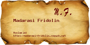 Madarasi Fridolin névjegykártya